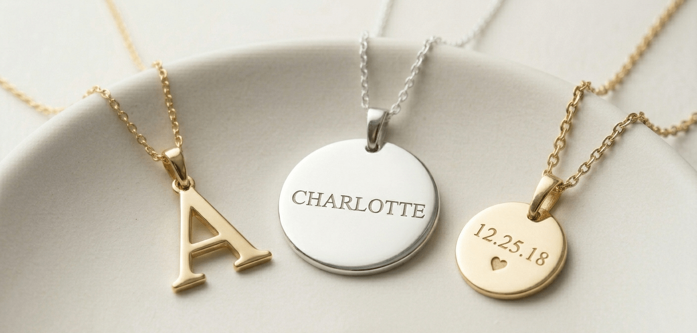 Custom Engravable Disks & Initials Collection - Design Jewellers & Diamonds