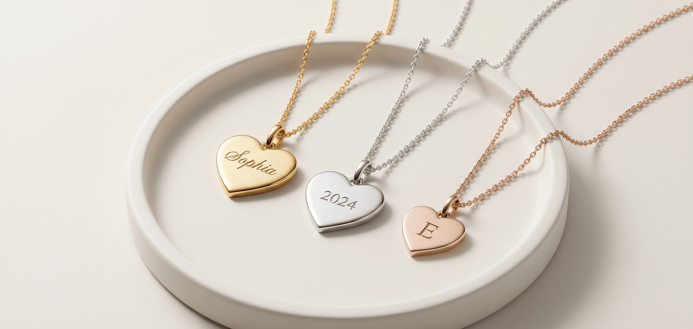 Custom Engravable Heart Jewellery Collection - Design Jewellers & Diamonds