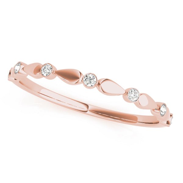 0.06CTW 14K Gold Round Cut Diamonds In A Slim Design Band - Diamond Ring - Design Jewellers Edmonton