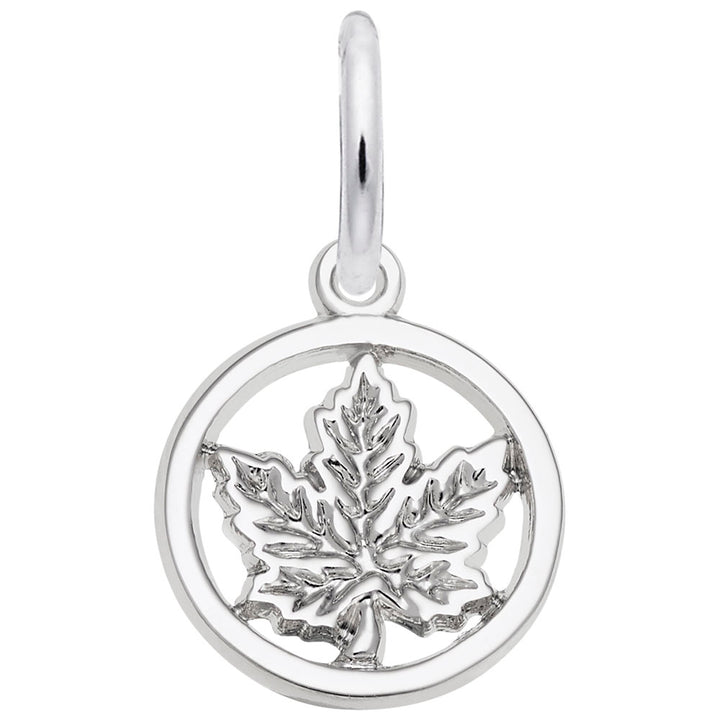 Ringed Maple Leaf Charm