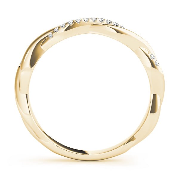 0.10CTW 10K Gold Gold Intertwined Diamond Set Twisted Style Band - Diamond Ring - Design Jewellers Edmonton