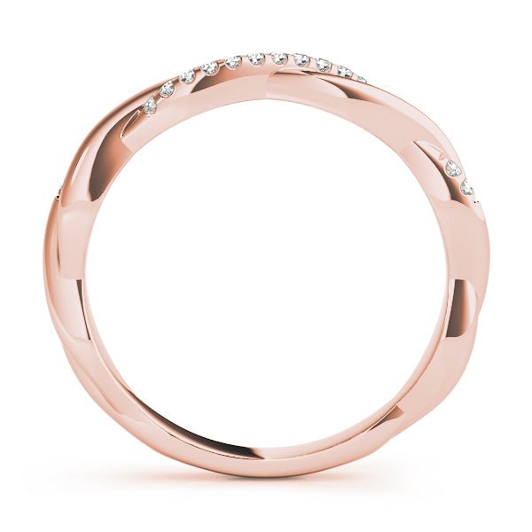 0.10CTW 10K Gold Gold Intertwined Diamond Set Twisted Style Band - Diamond Ring - Design Jewellers Edmonton
