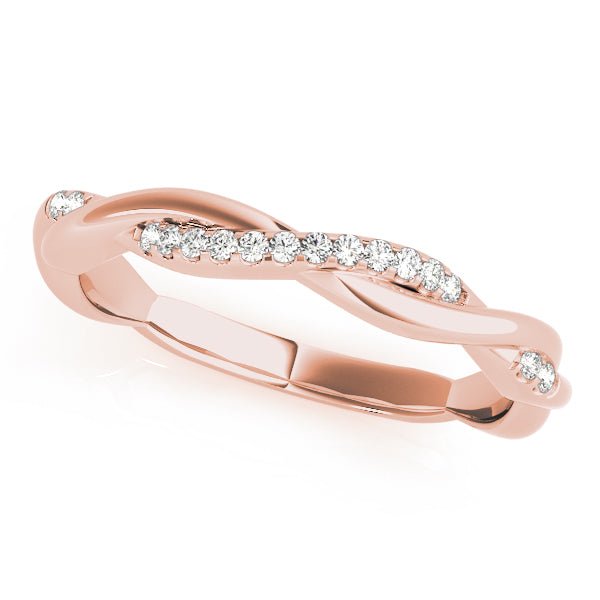 0.10CTW 10K Gold Gold Intertwined Diamond Set Twisted Style Band - Diamond Ring - Design Jewellers Edmonton