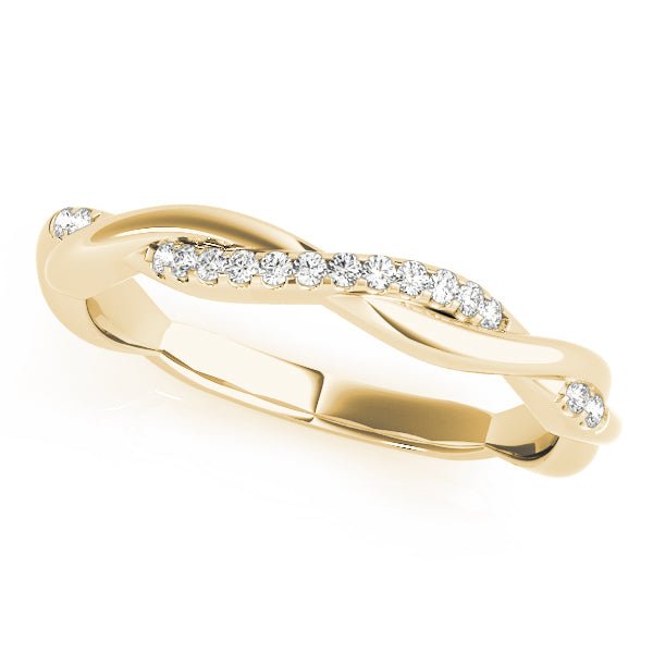 0.10CTW 10K Gold Gold Intertwined Diamond Set Twisted Style Band - Diamond Ring - Design Jewellers Edmonton
