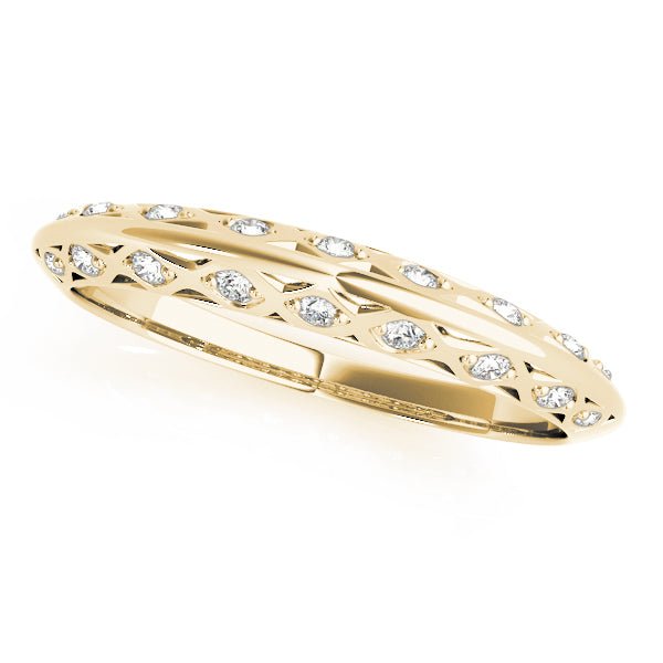 0.10CTW 14K Gold Fancy Design Diamond Band - Diamond Ring - Design Jewellers Edmonton