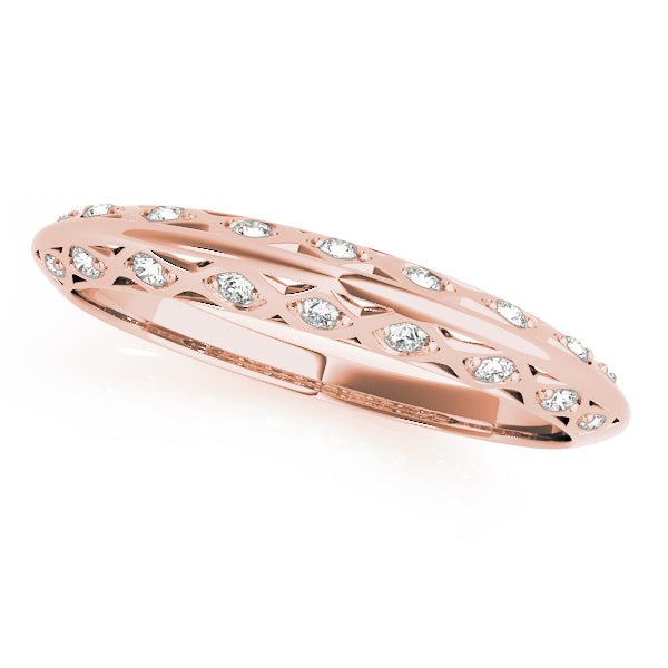 0.10CTW 14K Gold Fancy Design Diamond Band - Diamond Ring - Design Jewellers Edmonton