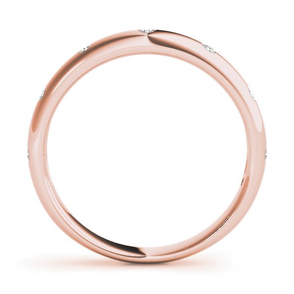 0.10CTW 14K Gold Gypsy Set Multi Stone Rounded Diamond Band - Diamond Ring - Design Jewellers Edmonton