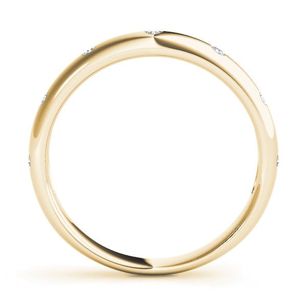 0.10CTW 14K Gold Gypsy Set Multi Stone Rounded Diamond Band - Diamond Ring - Design Jewellers Edmonton