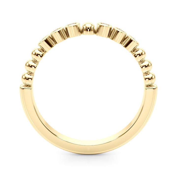 0.10CTW 14K Gold Slim Design Bezel Set Diamond Band - Diamond Ring - Design Jewellers Edmonton