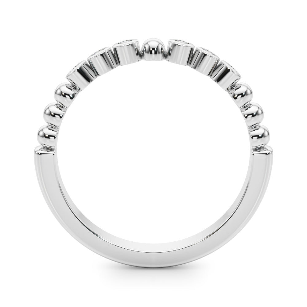 0.10CTW 14K Gold Slim Design Bezel Set Diamond Band - Diamond Ring - Design Jewellers Edmonton