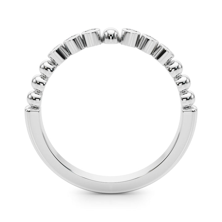 0.10CTW 14K Gold Slim Design Bezel Set Diamond Band - Diamond Ring - Design Jewellers Edmonton