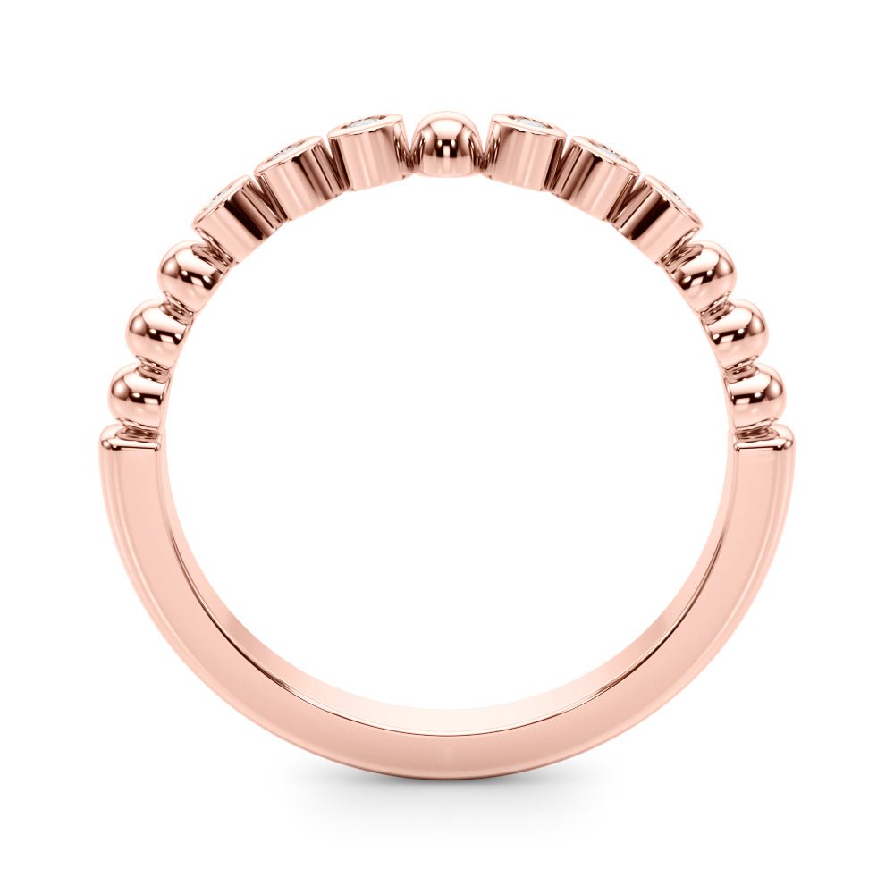 0.10CTW 14K Gold Slim Design Bezel Set Diamond Band - Diamond Ring - Design Jewellers Edmonton