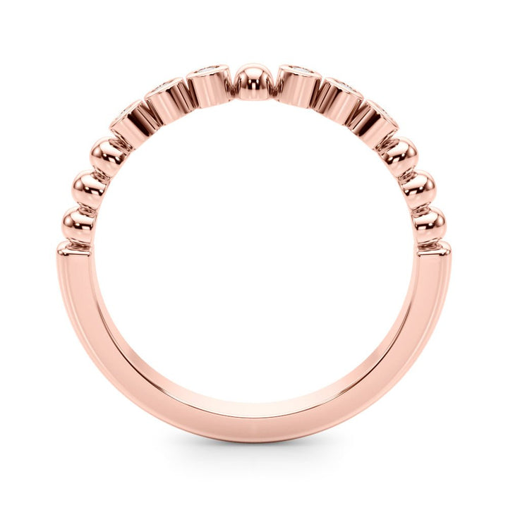 0.10CTW 14K Gold Slim Design Bezel Set Diamond Band - Diamond Ring - Design Jewellers Edmonton