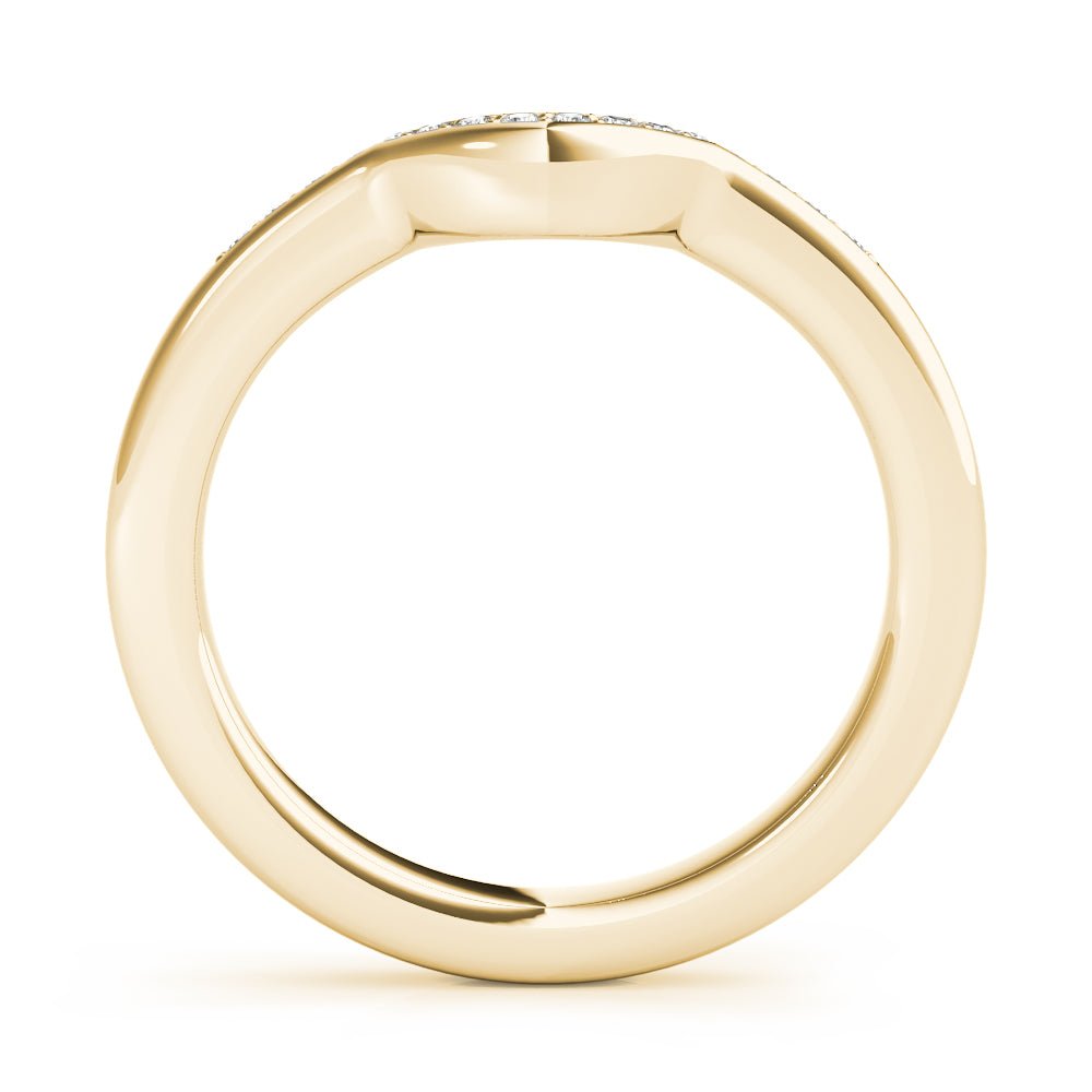 0.10TW 14K Gold Channel Set Diamond Band With A U - Shape Design - Diamond Ring - Design Jewellers Edmonton