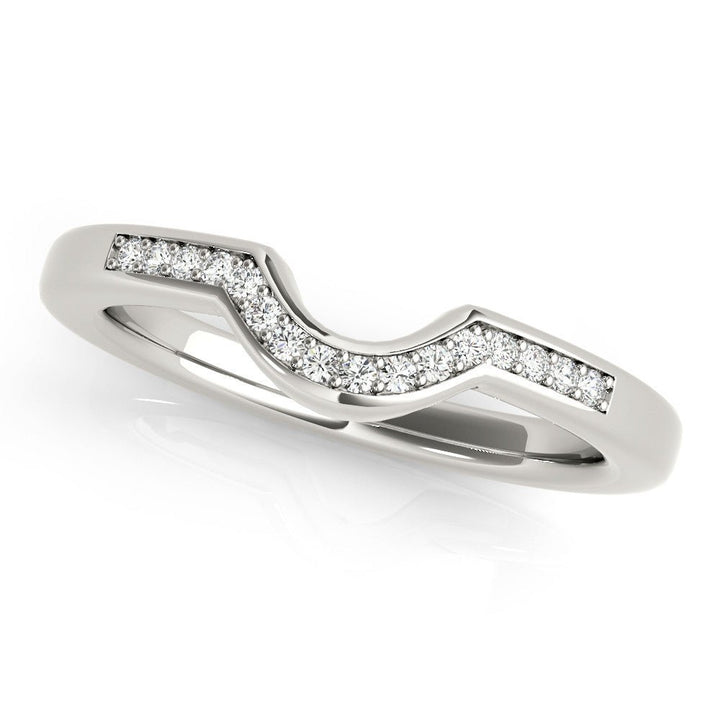 0.10TW 14K Gold Channel Set Diamond Band With A U - Shape Design - Diamond Ring - Design Jewellers Edmonton