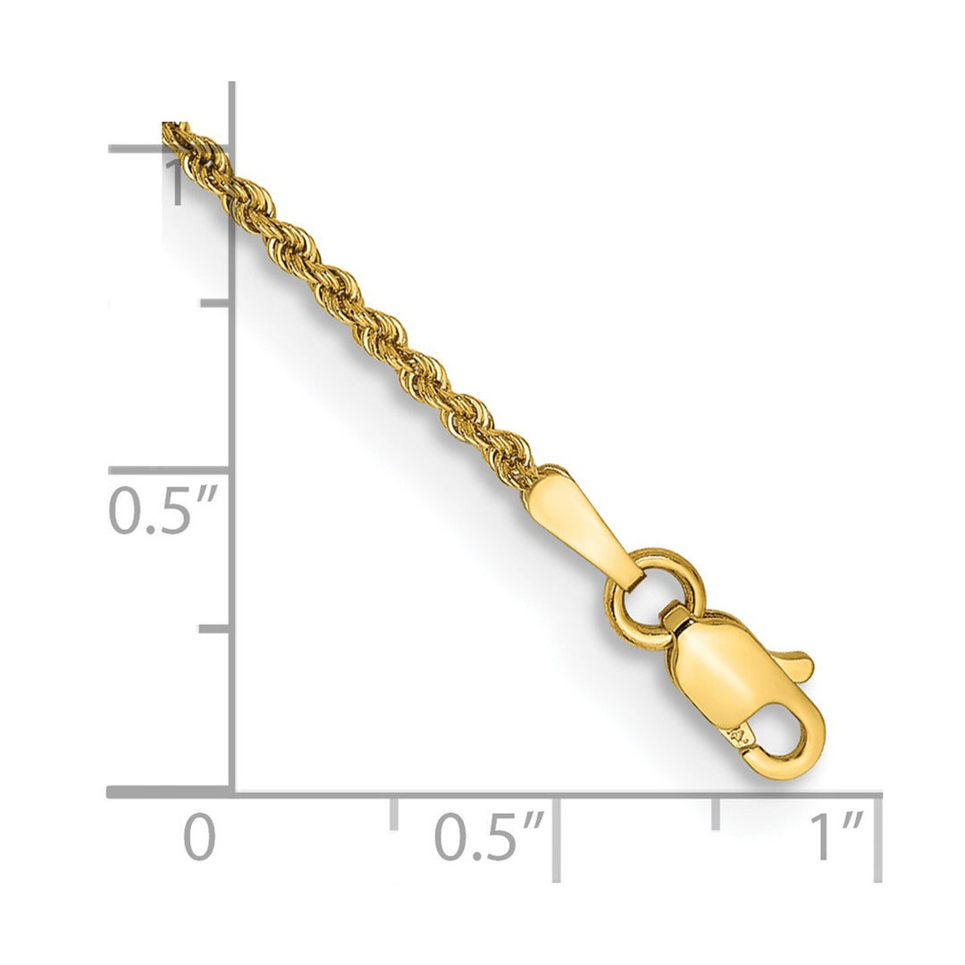 Gold 1.5mm Rope Chain, 10