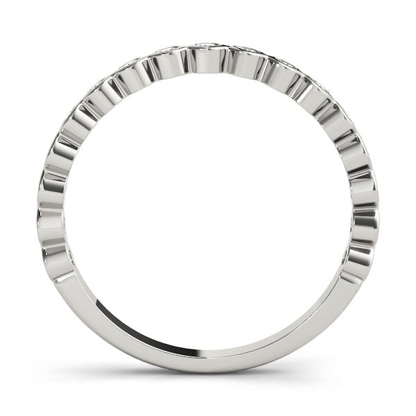0.13CTW 14K Gold Bezel Set Multi Stone Diamond Band In A Slim Design - Diamond Ring - Design Jewellers Edmonton