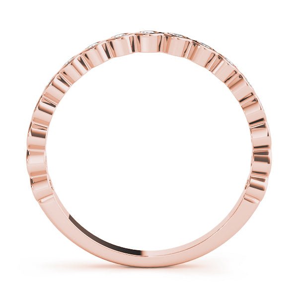 0.13CTW 14K Gold Bezel Set Multi Stone Diamond Band In A Slim Design - Diamond Ring - Design Jewellers Edmonton