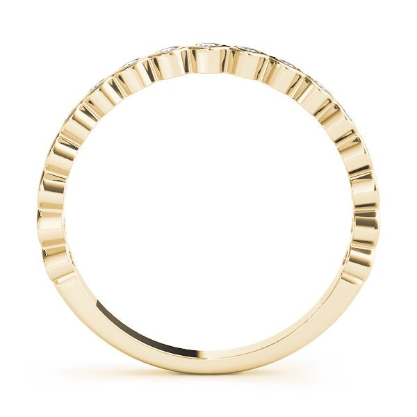 0.13CTW 14K Gold Bezel Set Multi Stone Diamond Band In A Slim Design - Diamond Ring - Design Jewellers Edmonton
