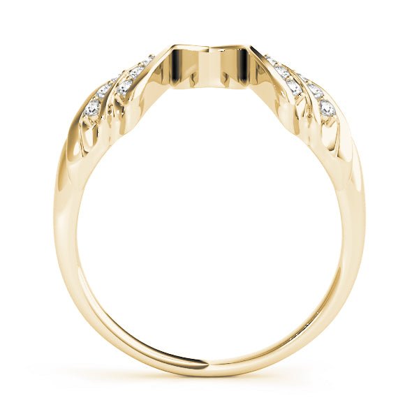 0.13CTW 14K Gold Diamond U Shape Fancy Wrap - Around Matching Style Band - Diamond Ring - Design Jewellers Edmonton