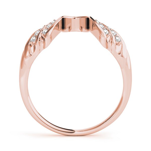 0.13CTW 14K Gold Diamond U Shape Fancy Wrap - Around Matching Style Band - Diamond Ring - Design Jewellers Edmonton
