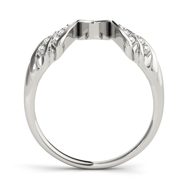 0.13CTW 14K Gold Diamond U Shape Fancy Wrap - Around Matching Style Band - Diamond Ring - Design Jewellers Edmonton
