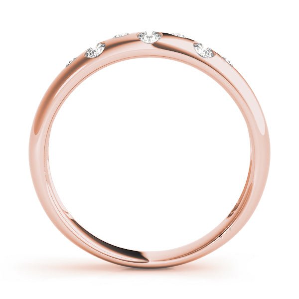 0.13CTW 14K Gold Gypsy Set Multi Stone Rounded Diamond Band - Diamond Ring - Design Jewellers Edmonton