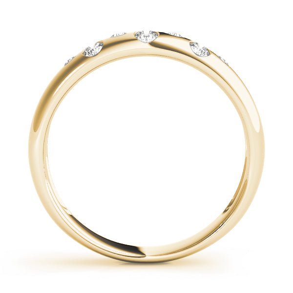 0.13CTW 14K Gold Gypsy Set Multi Stone Rounded Diamond Band - Diamond Ring - Design Jewellers Edmonton