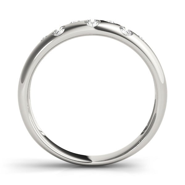 0.13CTW 14K Gold Gypsy Set Multi Stone Rounded Diamond Band - Diamond Ring - Design Jewellers Edmonton