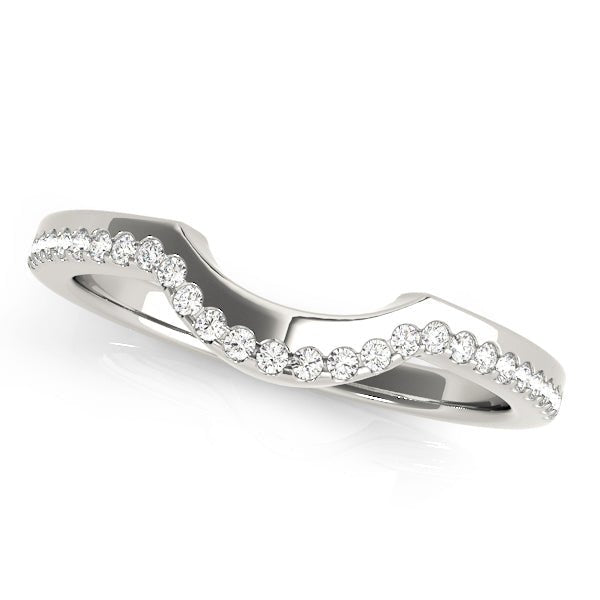 0.13TW 14K Gold Gypsy Set Diamond Band With A U - Shape Design - Diamond Ring - Design Jewellers Edmonton