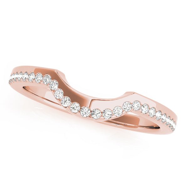 0.13TW 14K Gold Gypsy Set Diamond Band With A U - Shape Design - Diamond Ring - Design Jewellers Edmonton