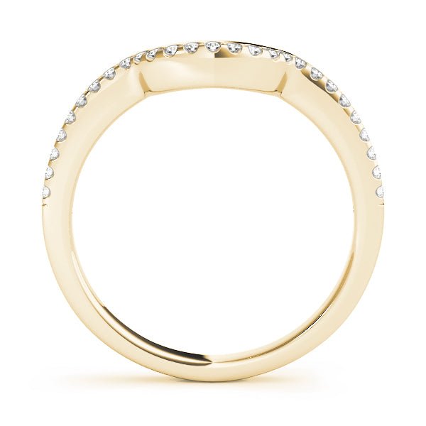 0.13TW 14K Gold Gypsy Set Diamond Band With A U - Shape Design - Diamond Ring - Design Jewellers Edmonton