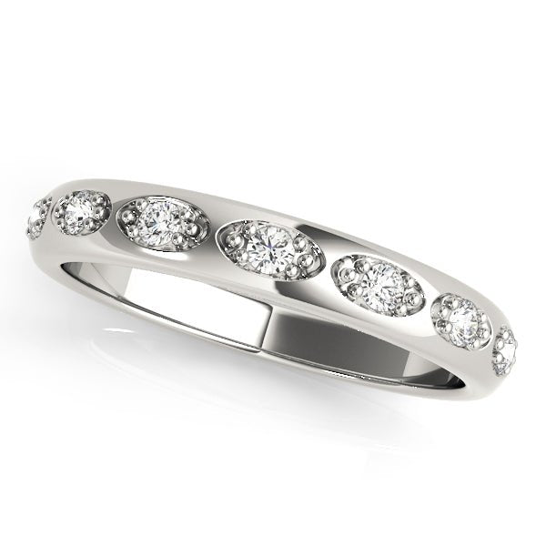 0.15CTW 14K  Gold Rounded Design Diamond Band In Gold