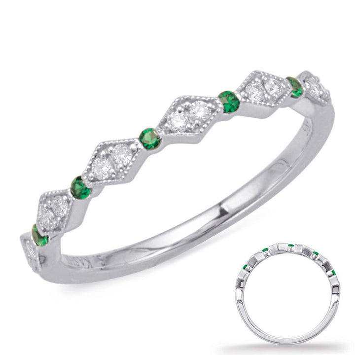 0.16 ctw. GOLD EMERALD & DIAMOND RING - Luxury Rings - Design Jewellers Edmonton