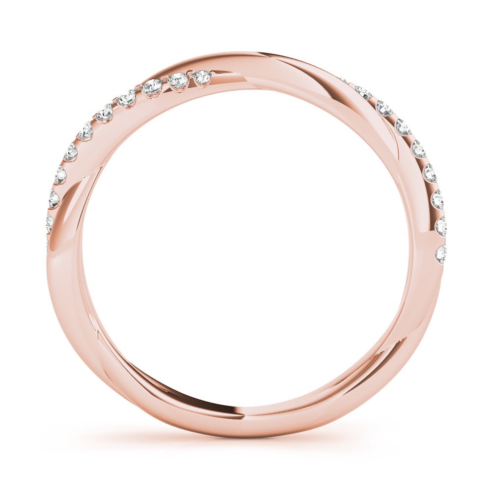 0.16CTW 10K Gold Intertwined Twisted Design Diamond Band - Diamond Ring - Design Jewellers Edmonton