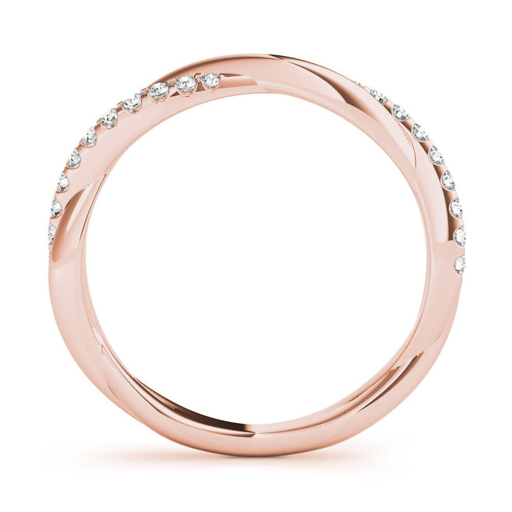 0.16CTW 10K Gold Intertwined Twisted Design Diamond Band - Diamond Ring - Design Jewellers Edmonton