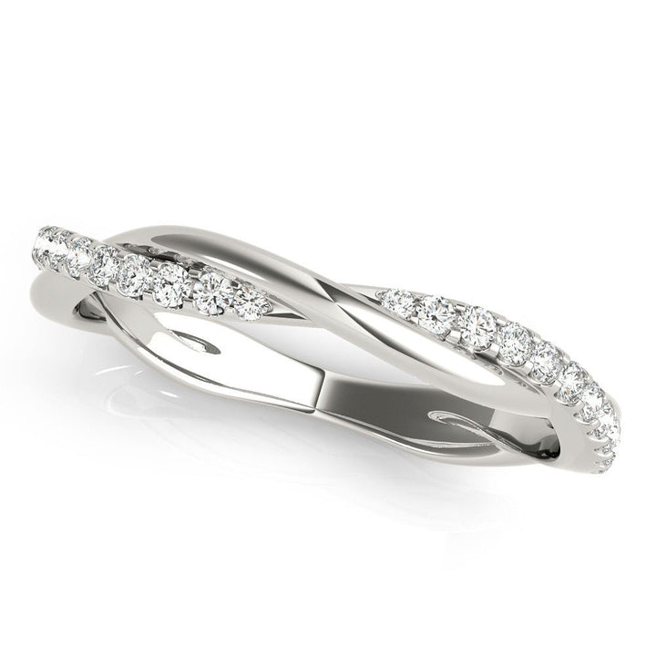 0.16CTW 10K Gold Intertwined Twisted Design Diamond Band - Diamond Ring - Design Jewellers Edmonton