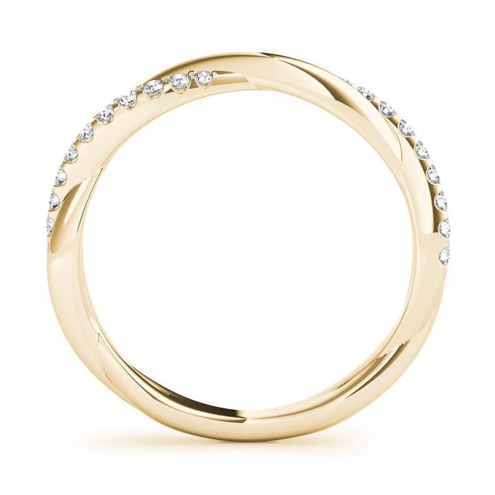 0.16CTW 10K Gold Intertwined Twisted Design Diamond Band - Diamond Ring - Design Jewellers Edmonton