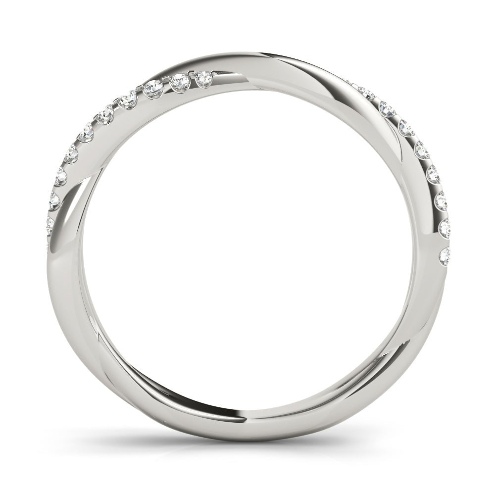 0.16CTW 10K Gold Intertwined Twisted Design Diamond Band - Diamond Ring - Design Jewellers Edmonton