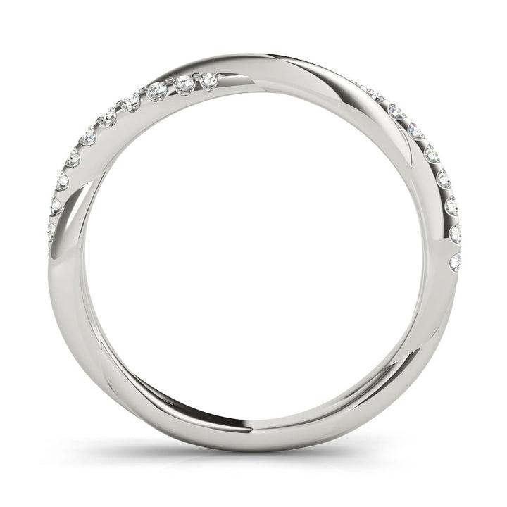 0.16CTW 10K Gold Intertwined Twisted Design Diamond Band - Diamond Ring - Design Jewellers Edmonton