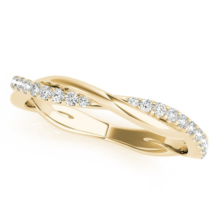 0.16CTW 10K Gold Intertwined Twisted Design Diamond Band - Diamond Ring - Design Jewellers Edmonton