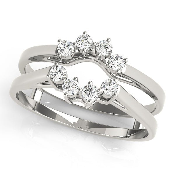 0.16CTW 14K Gold Diamond Cluster Style Ring Jacket Double Band Design - Diamond Ring - Design Jewellers Edmonton