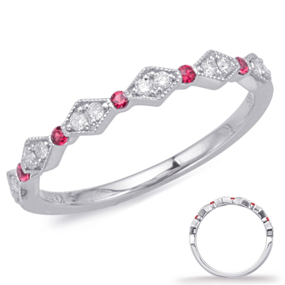 0.17 ctw. GOLD RUBY & DIAMOND RING