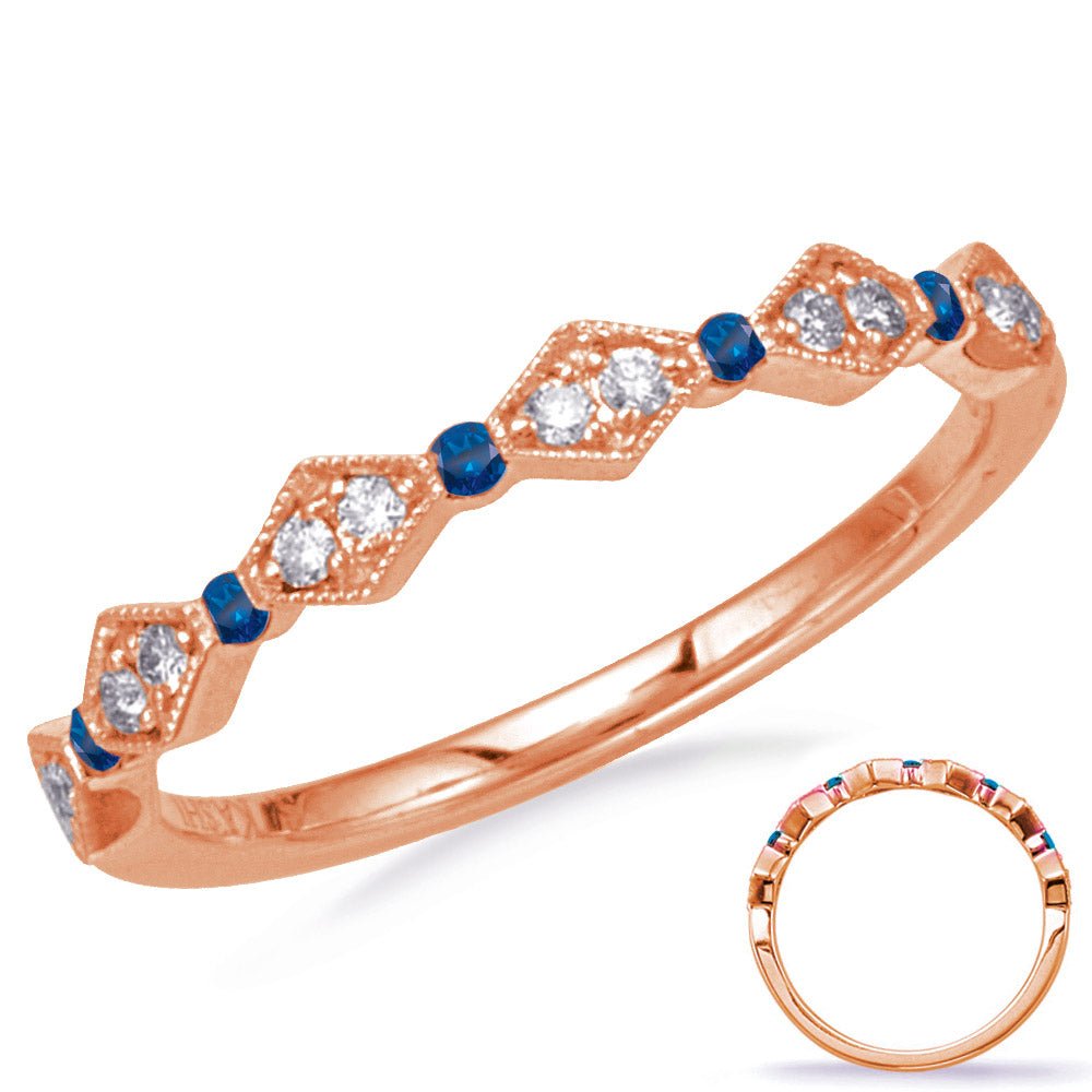 0.17 ctw. GOLD SAPPHIRE & DIAMOND RING