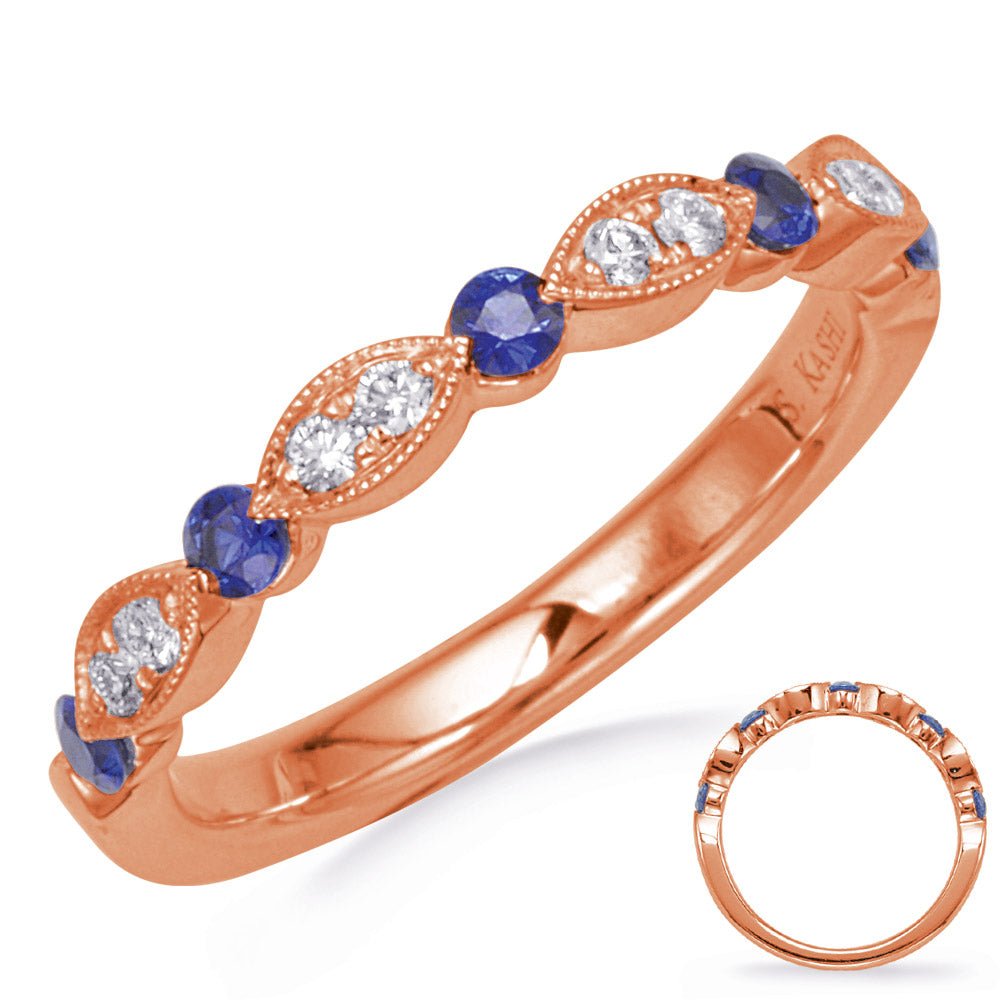 0.17 ctw. GOLD SAPPHIRE & DIAMOND RING