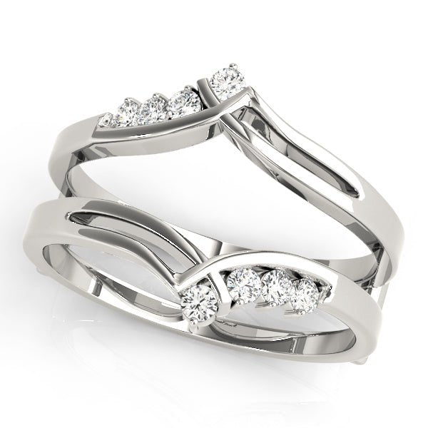 0.17CTW 14K Gold Diamond Ring Jacket Double Band Design - Diamond Ring - Design Jewellers Edmonton