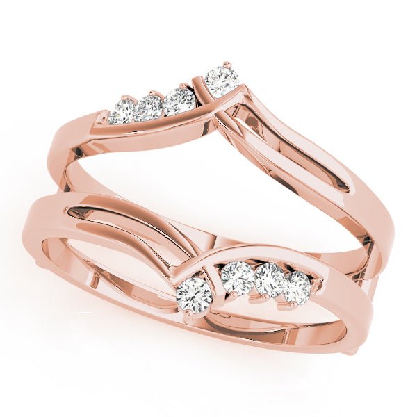 0.17CTW 14K Gold Diamond Ring Jacket Double Band Design - Diamond Ring - Design Jewellers Edmonton