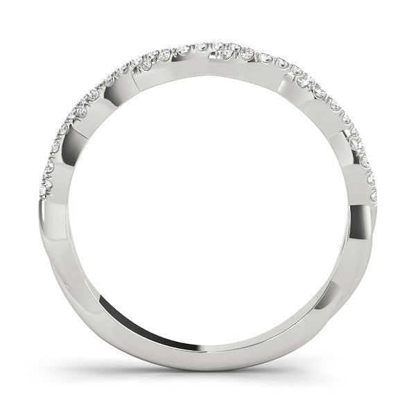 0.20CTW 10K Gold Intertwined Slim Crossover Design Diamond Band - Diamond Ring - Design Jewellers Edmonton