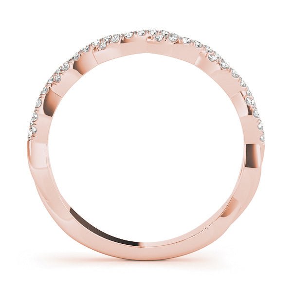 0.20CTW 10K Gold Intertwined Slim Crossover Design Diamond Band - Diamond Ring - Design Jewellers Edmonton