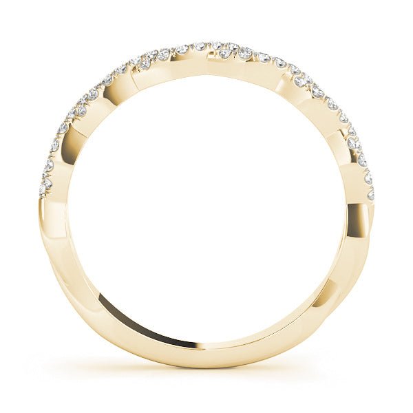0.20CTW 10K Gold Intertwined Slim Crossover Design Diamond Band - Diamond Ring - Design Jewellers Edmonton